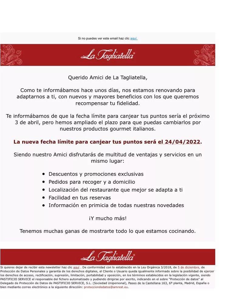 La Tagliatella CC Parets, Parets del Valles