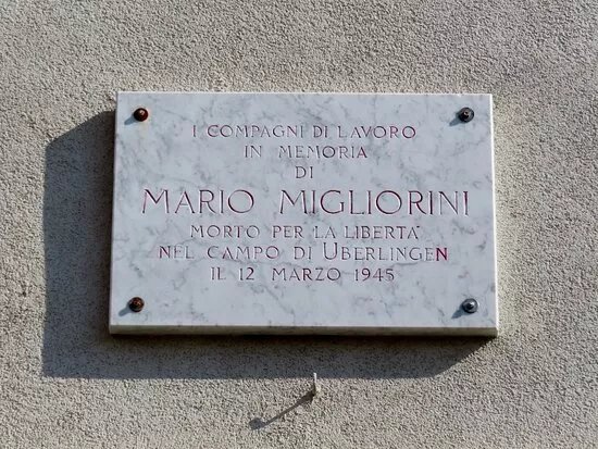 Targa In Memoria di Mario Migliorini