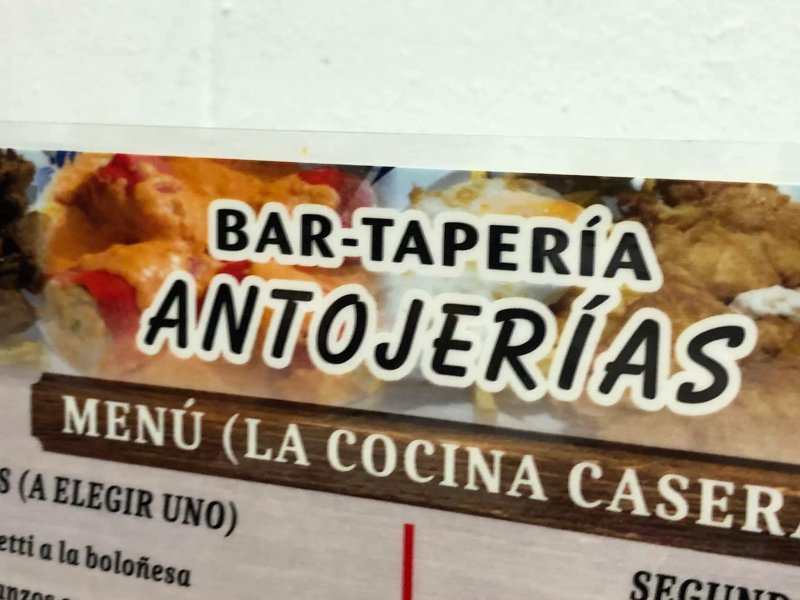 Restaurante Taperia, "antojerias"