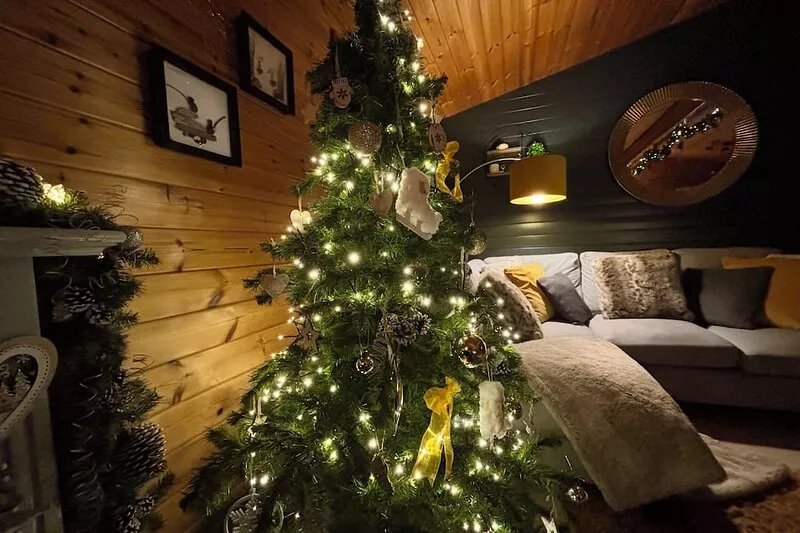 Shorefields luxury pebble Log Cabin Lodge Retreat nr Beach pool jacuzzi sauna