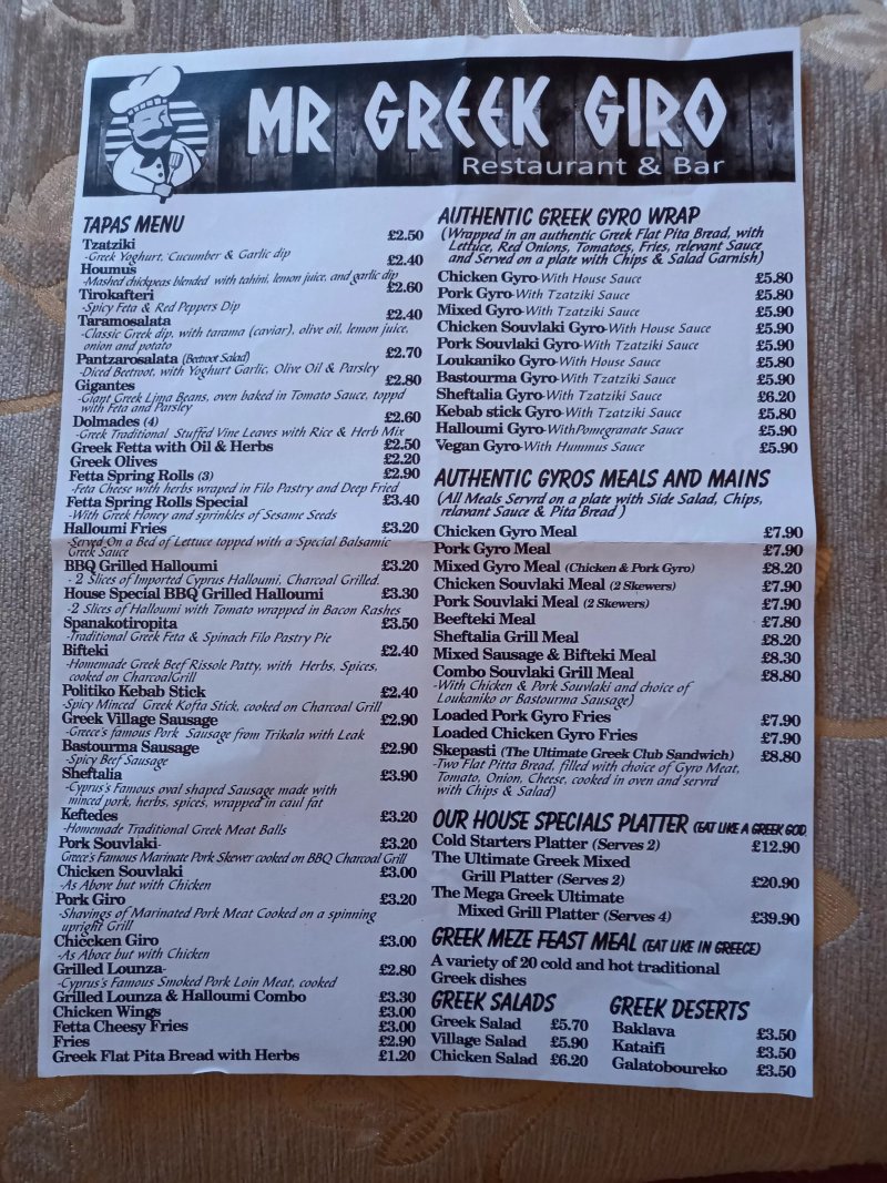 Mr Greek Giro Restaurant And Bar