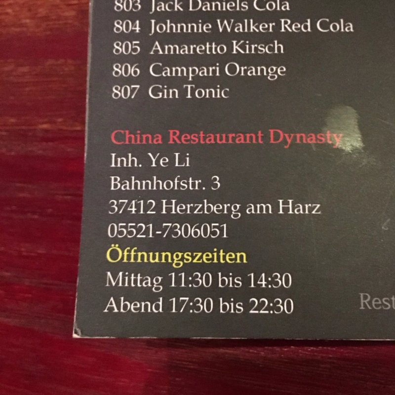 Restaurant Dynasty Herzberg