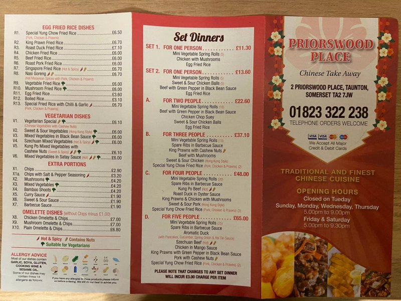 Priorswood Place Chinese Takeaway