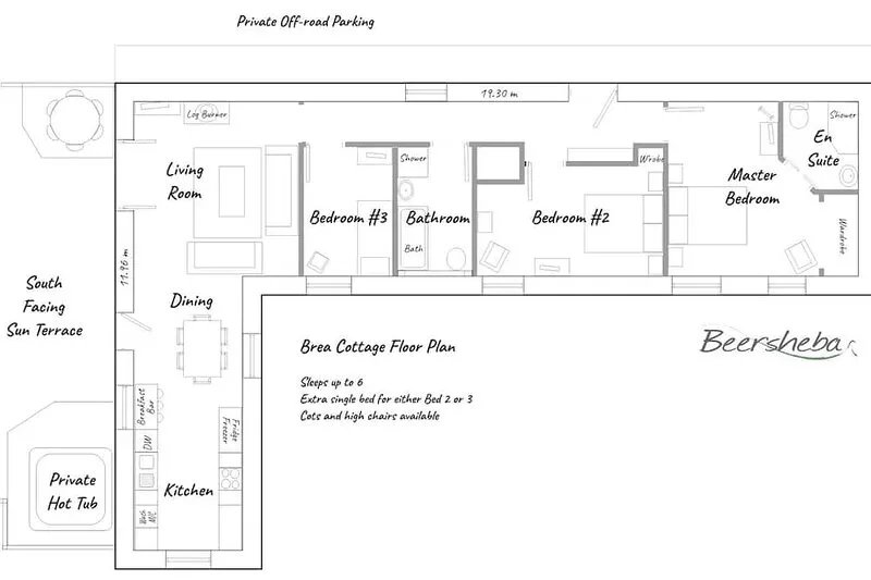 Stylish 3-bedroom Brea Cottage at Beersheba - with hot-tub & close to beaches
