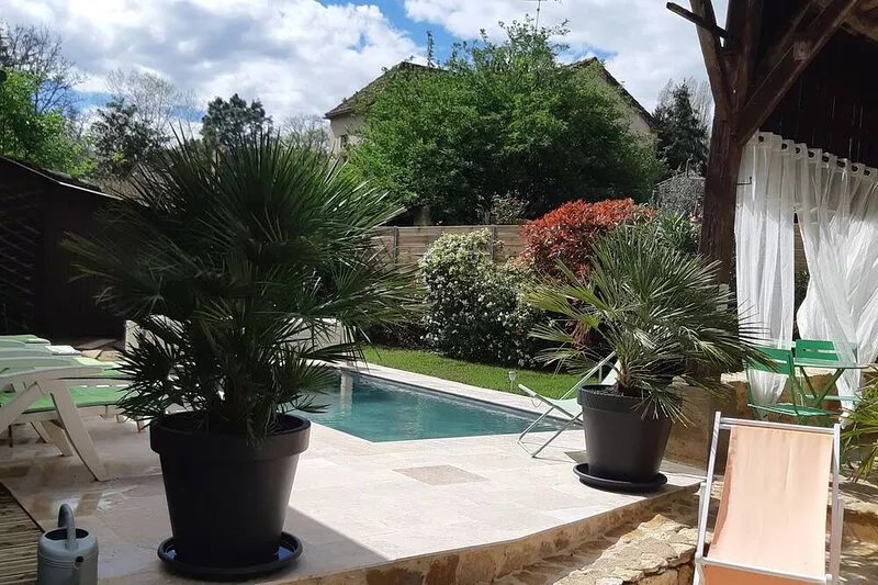 ELISA village house with private swimming pool, garden, courtyard and fenced