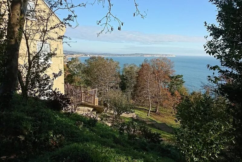 The Priory -  decking, sea views, free wifi + parking