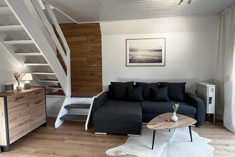The cozy and renovated holiday home is on a small plot in a holiday home area a