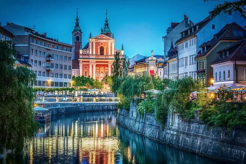 Tromostovje I In Heart of Ljubljana, Ljubljana, Slovenia