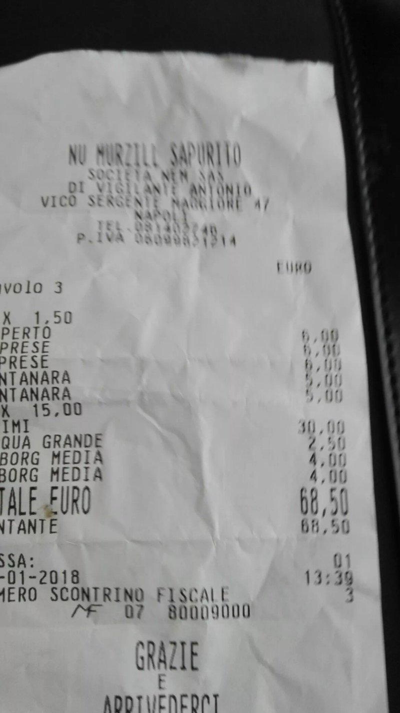 Nu Murzill Saporito Colonna Food
