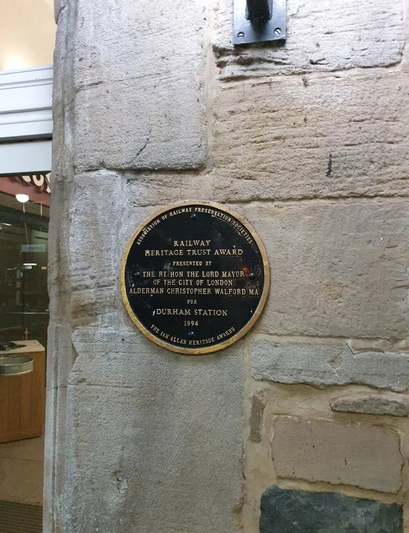 Durham Railway Station Blue Plaque