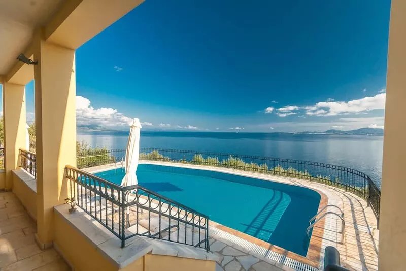Villa Spyros,Corfu amazing sea views,large pool,Wi-Fi,AIC
