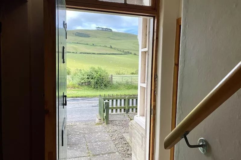 Lovely quiet cottage overlooking the Cheviot Hills, real fire, private gardens