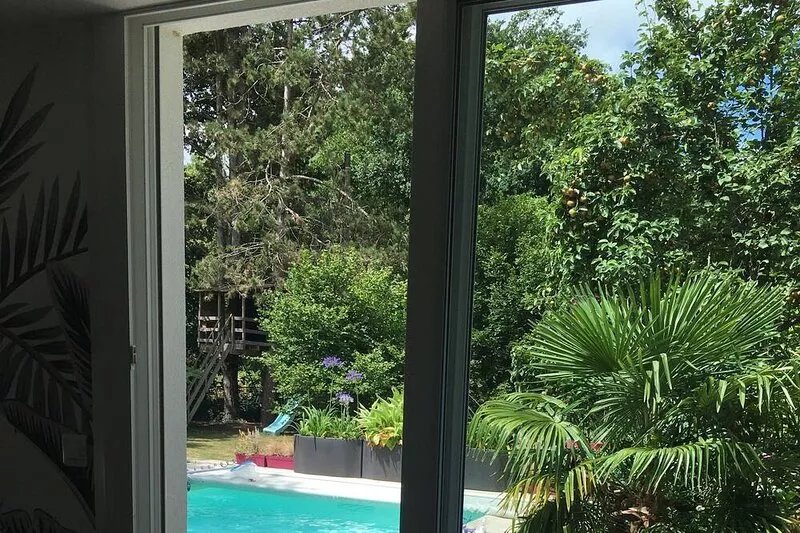 Villa Oasis, swimming pool, axis Rennes / Nantes