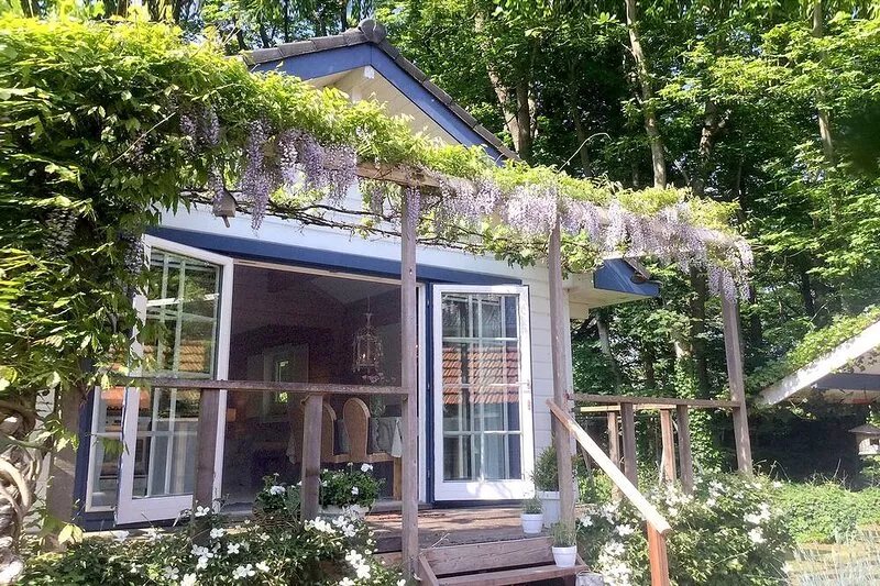 Beautiful situated Finnhouse with nice yard at the foot of the Schoorl dunes.
