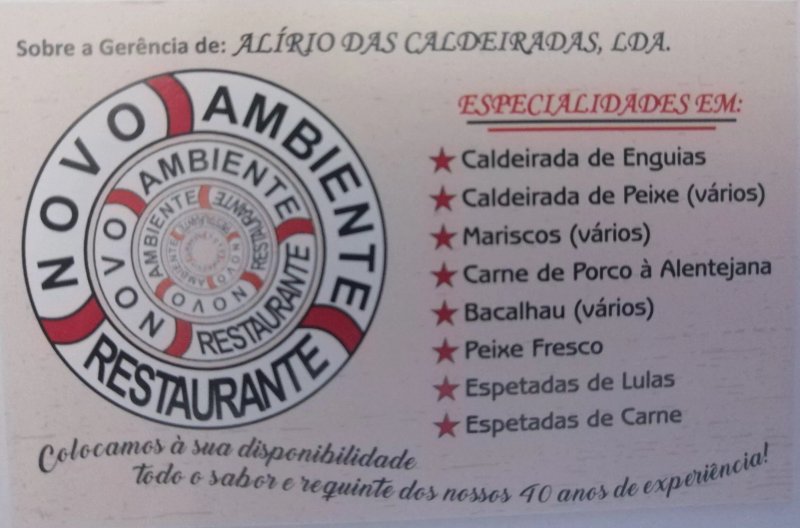 Restaurante Novo Ambiente Alirio das Caldeiradas