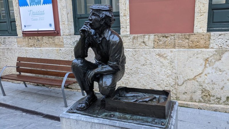 Escultura El Vendedor De Pescado