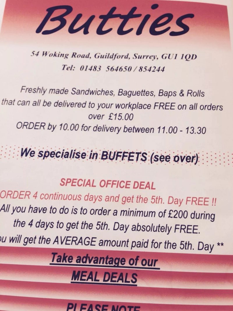 Butties sandwich shop