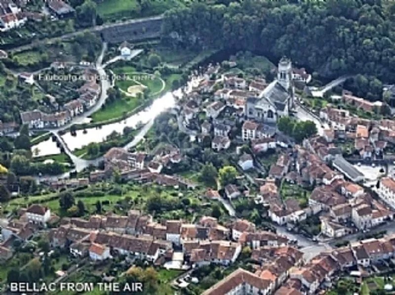 A riverside house in Bellac by a park with lovely views of the medieval town.