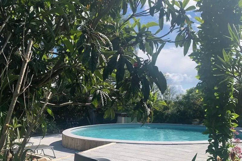 Authentic, comfortable house in a green setting. Swimming pool, pétanque.