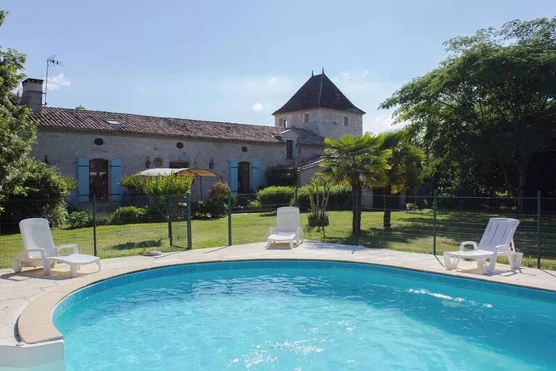 Country house in greenery and calm private pool spa terrace