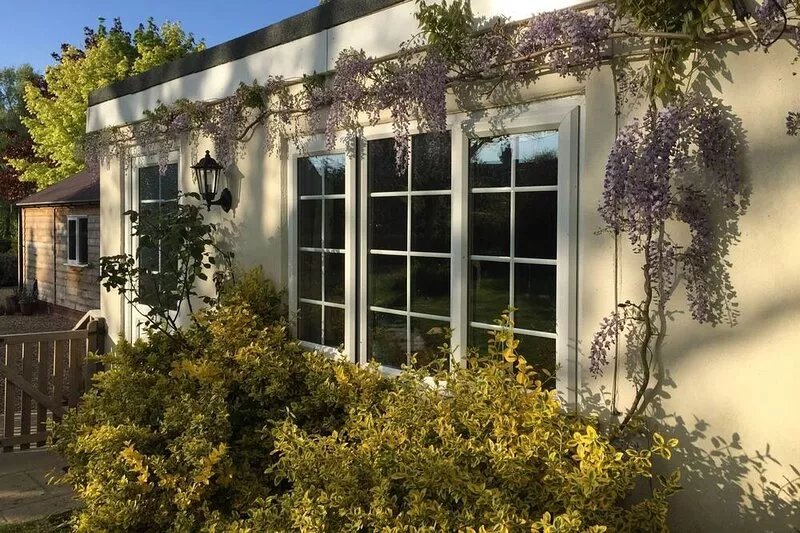 Pet-friendly Holiday Cabin in secluded rural setting near the New Forest.