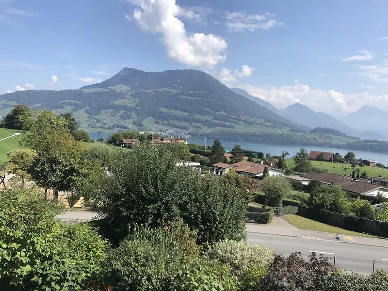 House with garden and fantastic views in Meggen
