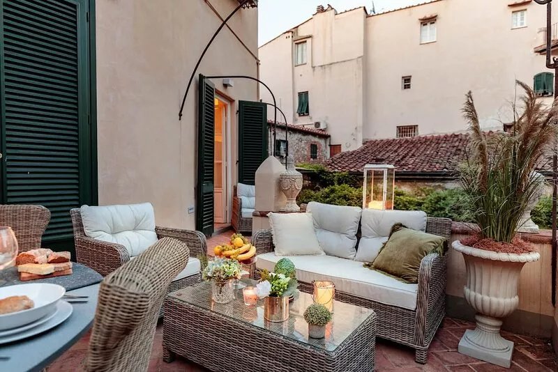 The Most Central Terrace inside the Walls of Lucca