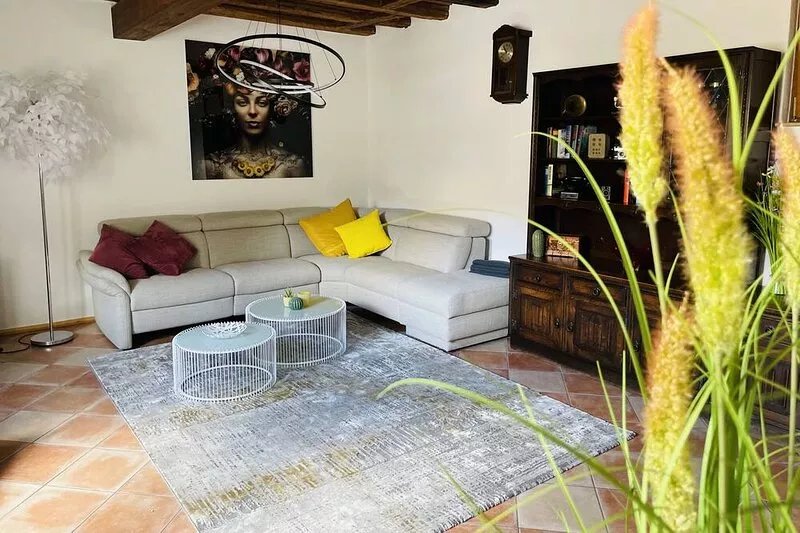 Historic vacation home on the Main, 110 sqm, large terrace, modern and renovated