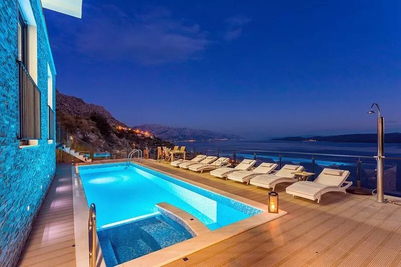 Villa Mia with private pool, Whirlpool, gym, sauna,  sea views
