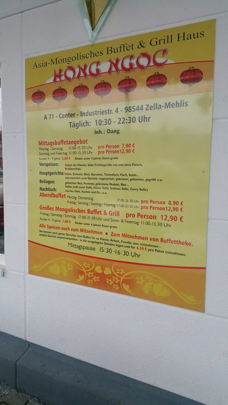 HONG NGOC - Asia-Mongolisches Buffet & Grill Haus