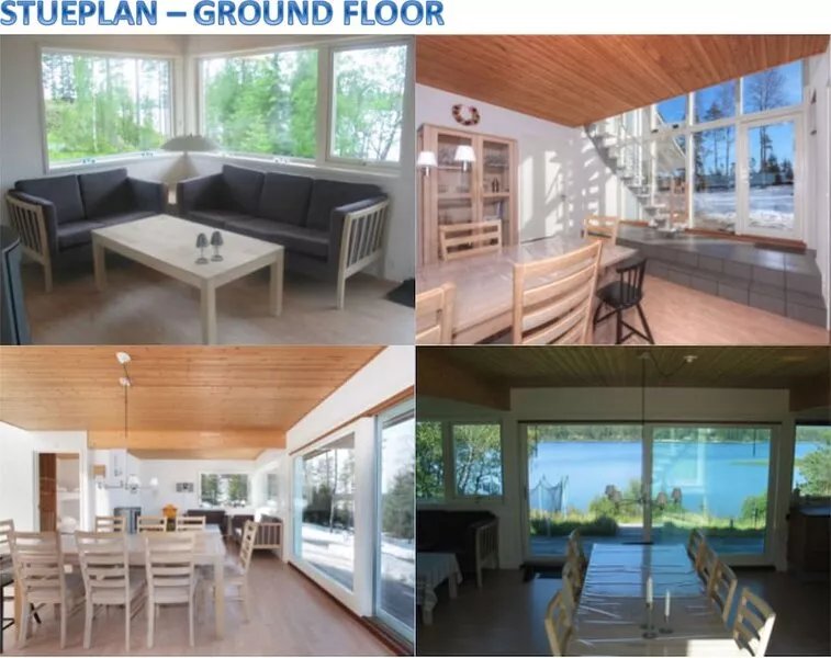 Luxury cottage / ski chalet directly to lake, sandy beach & forest