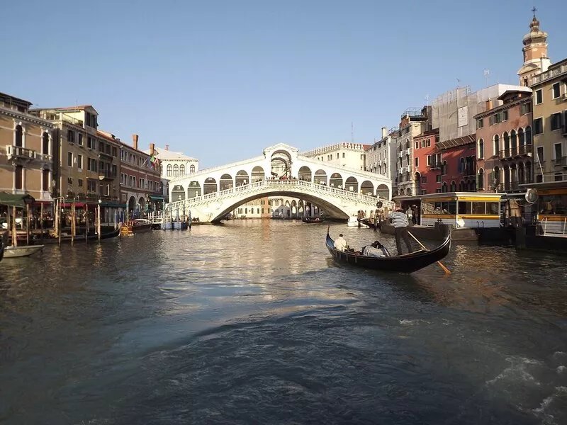 Near Ponte di Rialto, fish and fruit market, all kinds of shops