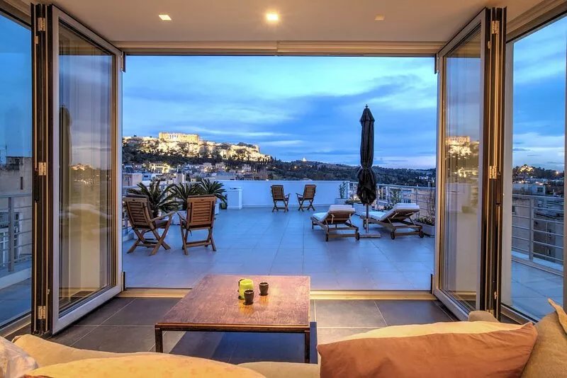 Acropolis Panorama View Penthouse w. Private Terraces:  A Contemporary Parthenon