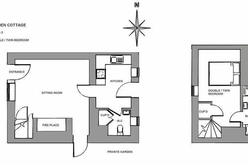 Garden Cottage - sleeps 2 guests  in 1 bedroom