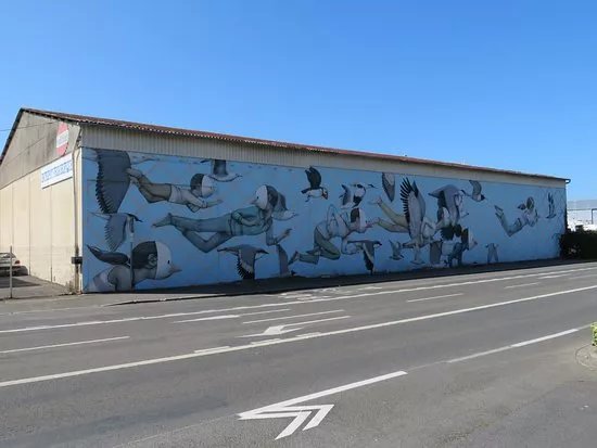 Fresque "Sur la voie de la liberte"