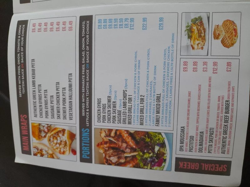 Opa Greek Takeaway Kebabs, Fish & Chips
