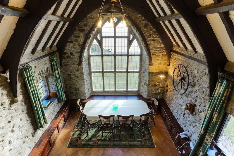 180 degree of sea views near Polperro, Cornwall, Uk