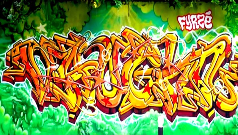 Fresque " Hommage " de Fyrze " Le Lettreur "