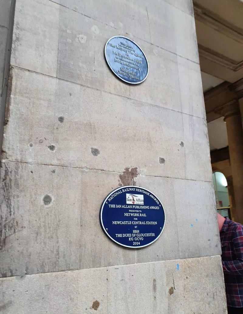 Newcastle Central Station 150th Anniversary Blue Plaque