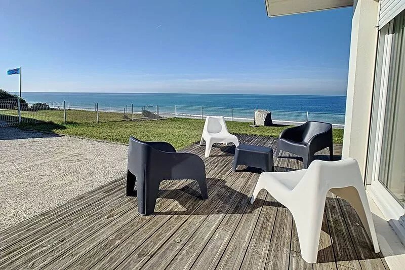 VILLA on the FRONT of the SEA, view of the Chausey islands near GRANVILLE ...