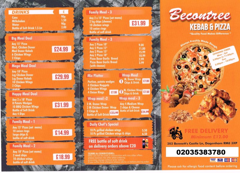 becontree kebab & pizza house