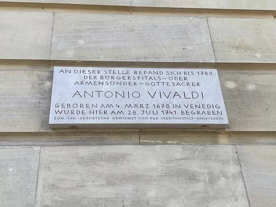 Memorial Plaque To Vivaldi's Tomb