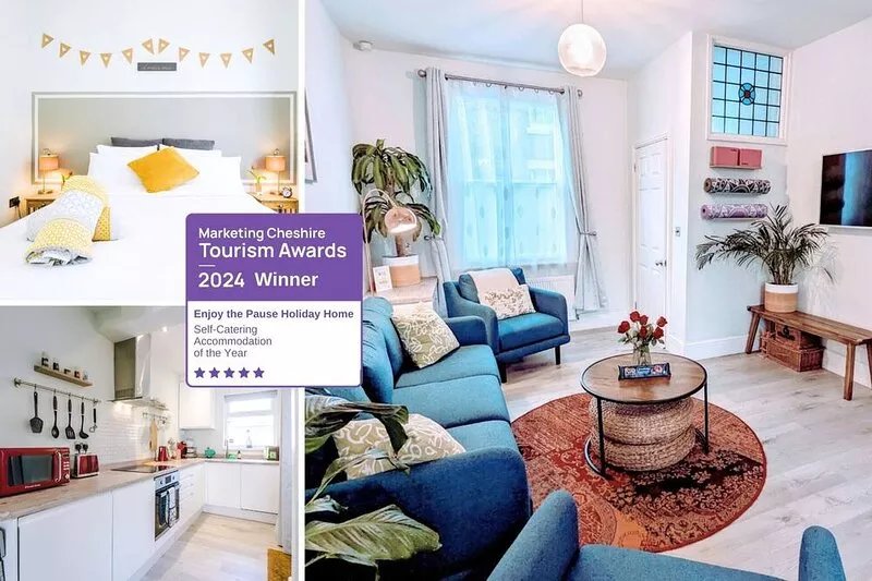 Enjoy the Pause in the heart of Chester, 2bed, equipped, comfortable, w/parking
