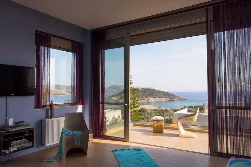 Modern villa with swimming pool and  amazing sea view in Athens Riviera x10 pers