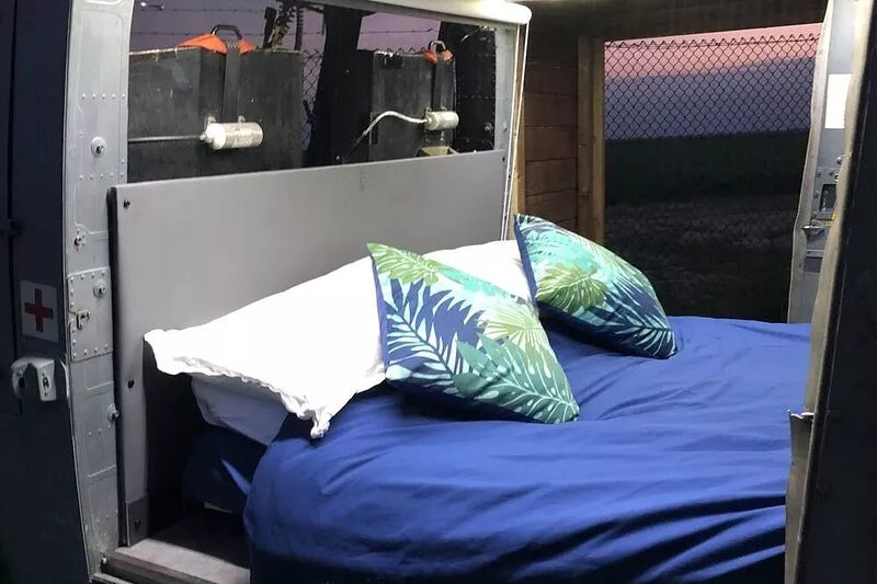 Glamping pod helicopter