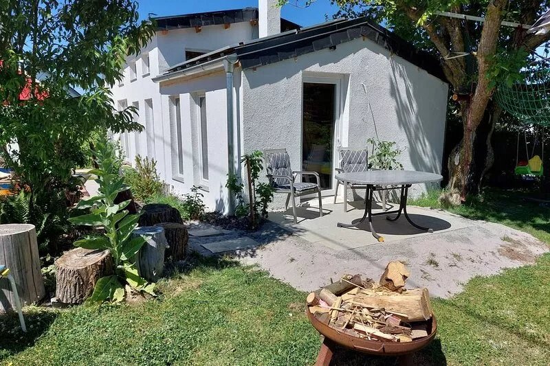 Chalet in the orchard and play garden