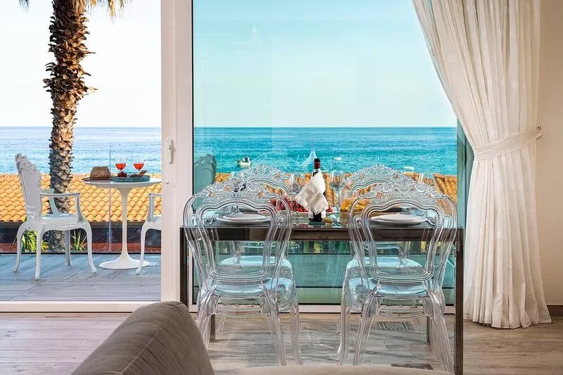 Seafront apartment with terrace in Letojanni, Sicily