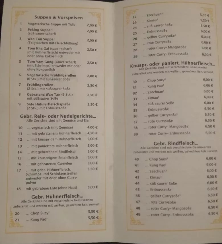 Thai-China Bistro Goldene Ente