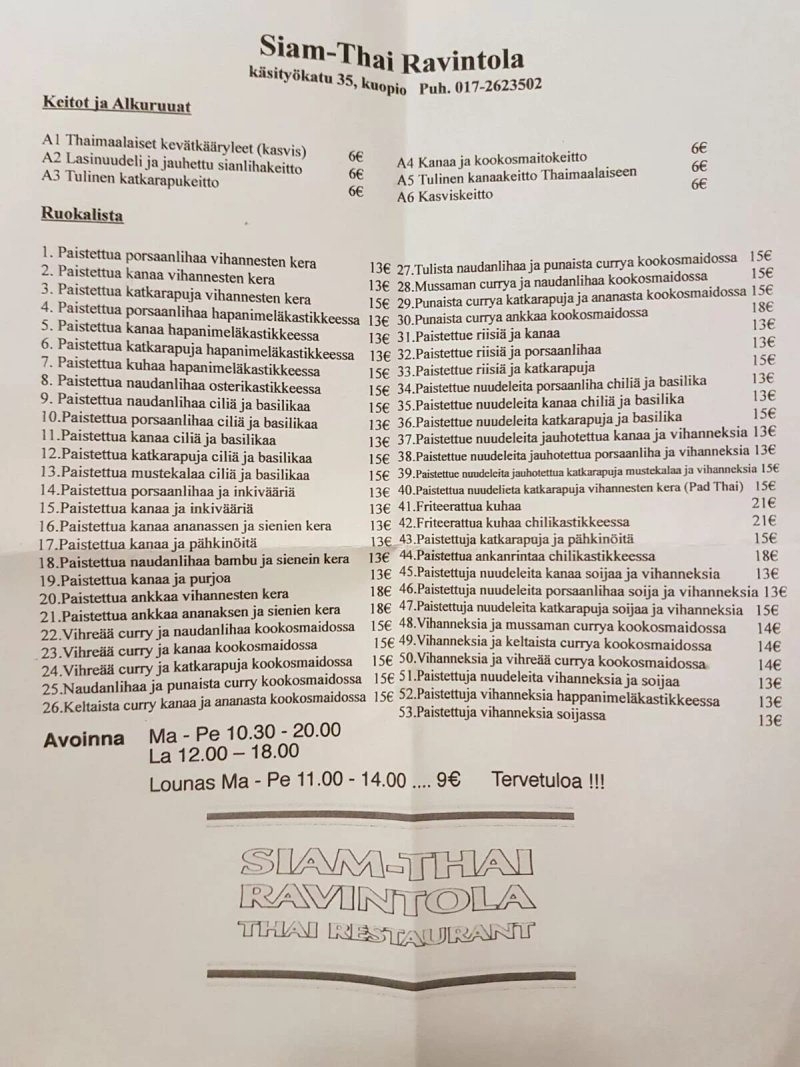 Thai restaurant