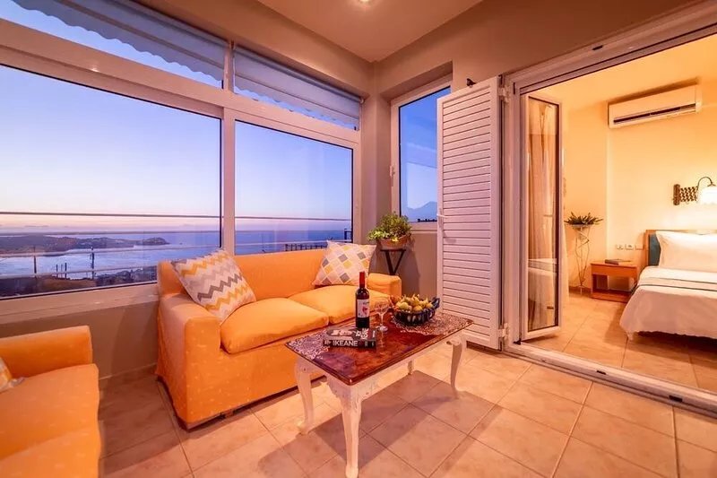 Filia’s  Stunning Sea View Apartment, A/C , WiFi, parking.